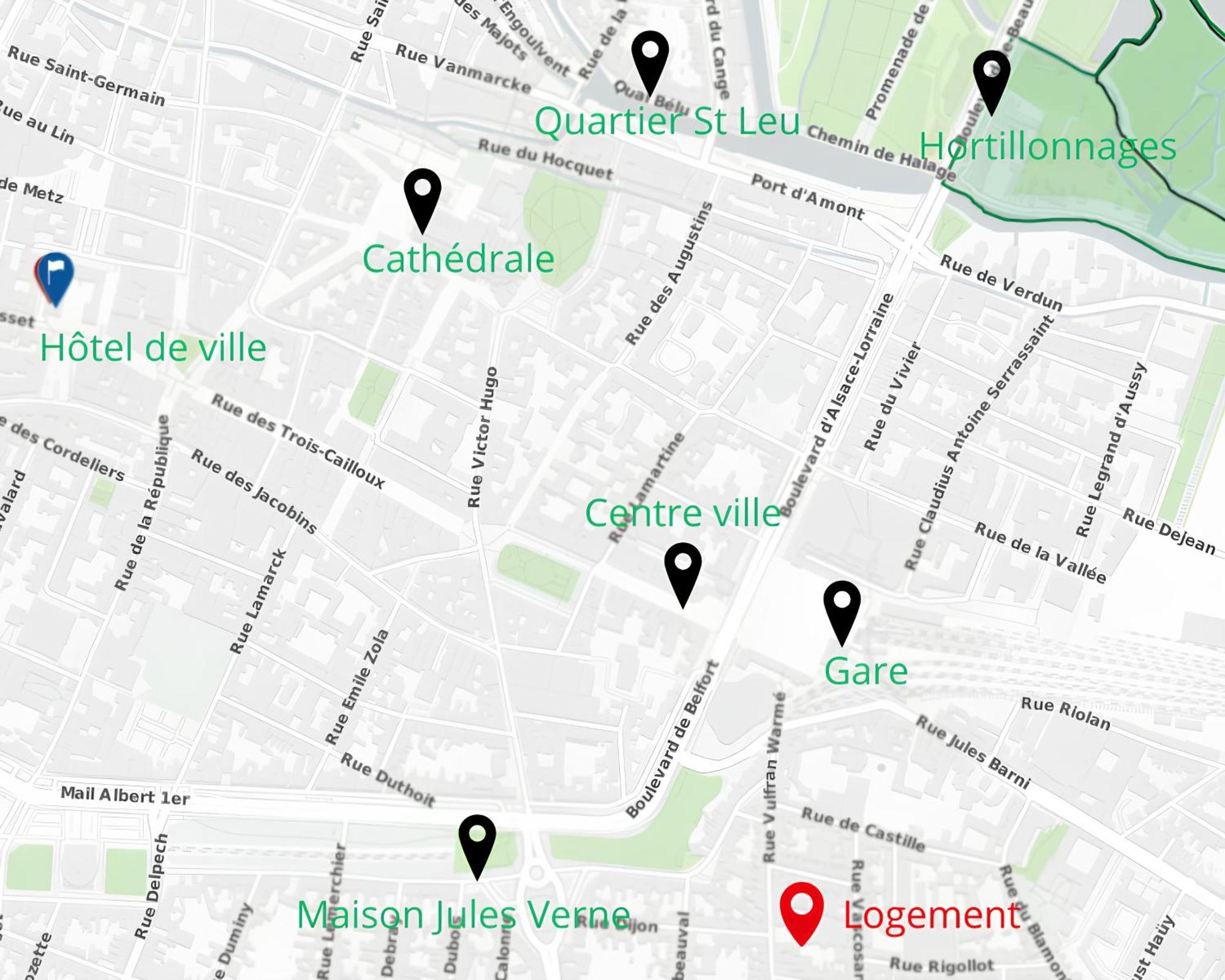 400M Gare&Centre Ville, Seche Linge, Local Velo Amiens Eksteriør bilde
